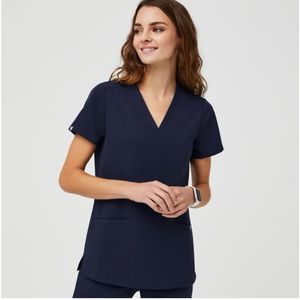 Figs navy scrub top